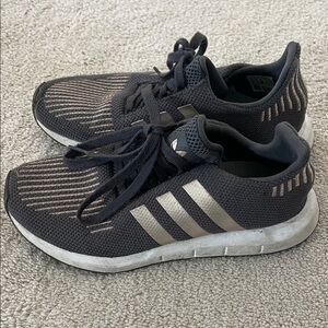 Adidas Grey and Gold Running Shoes